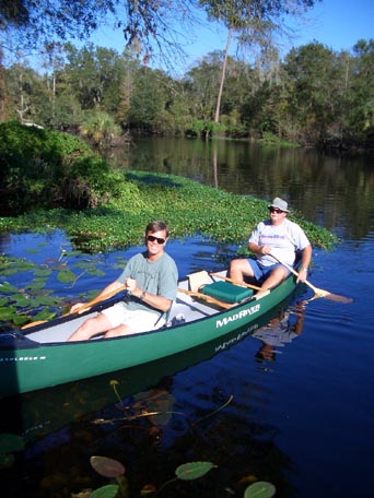 Jerry & Ron canoeing the Hillsborough River