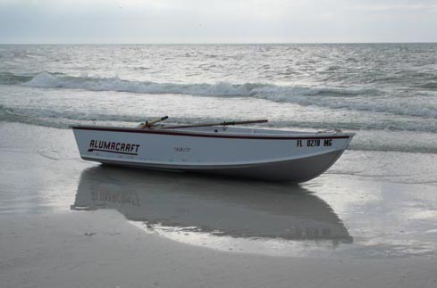rowboat in the surf -- Indian Rocks Beach, Florida  (2007)