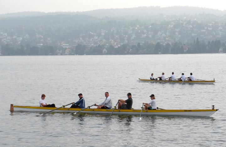 Dow, Europe rowing team taking a break from the action  (2009)
